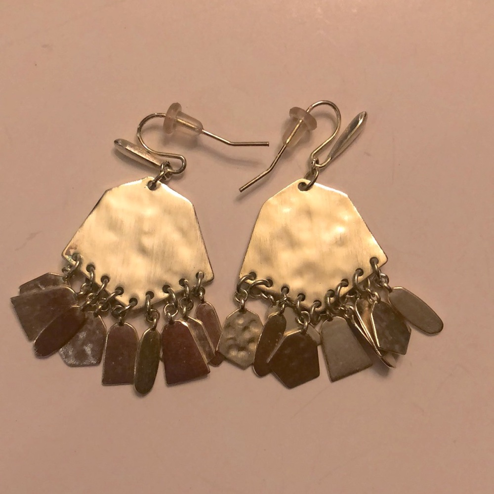 Kendra Scott gold post dangle earrings